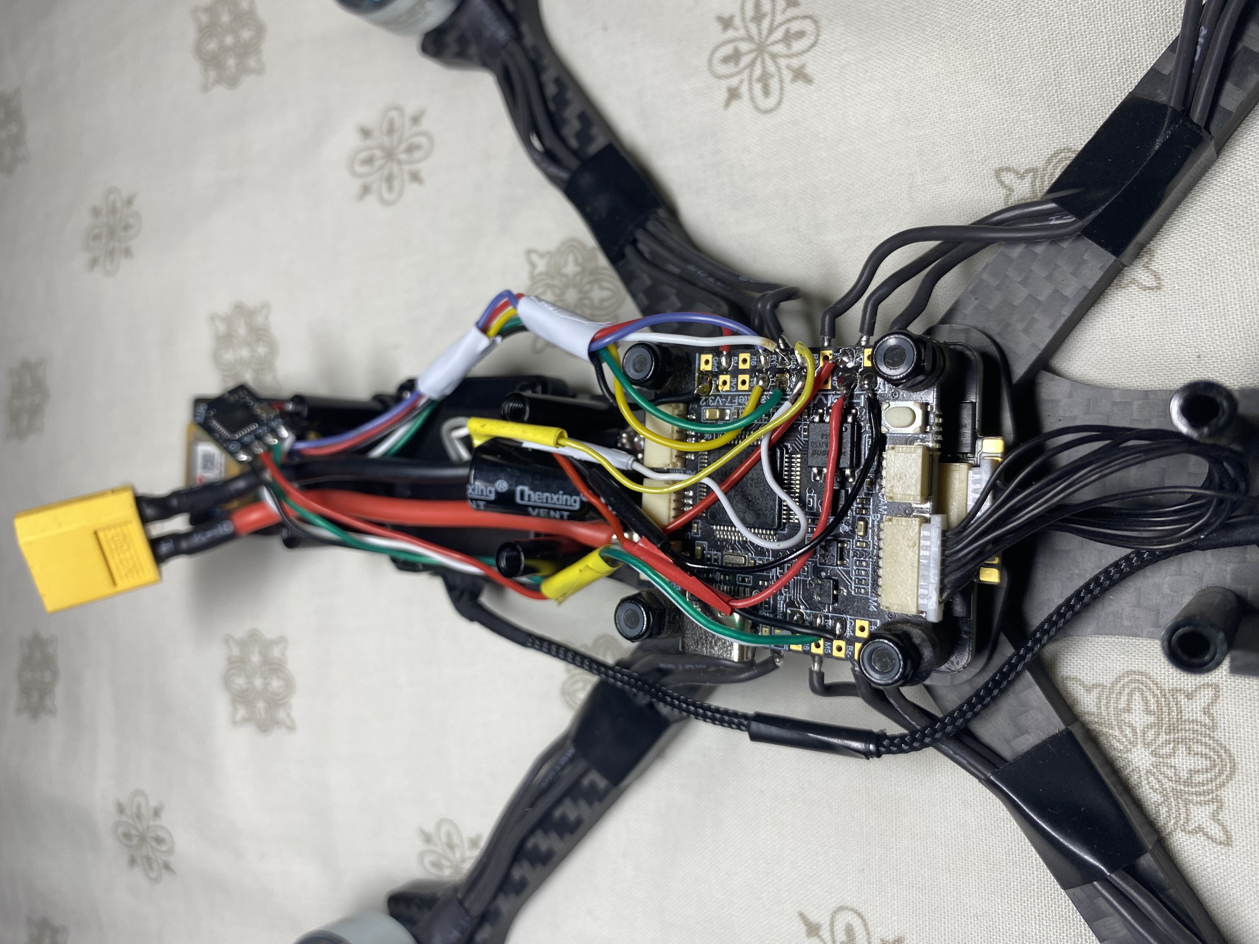 Electronics layout of the quadcopter